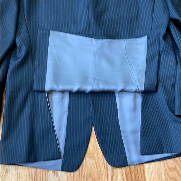 Calvin Klein Dark Blue Striped Suit Jacket 40R - Picture 9 of 11